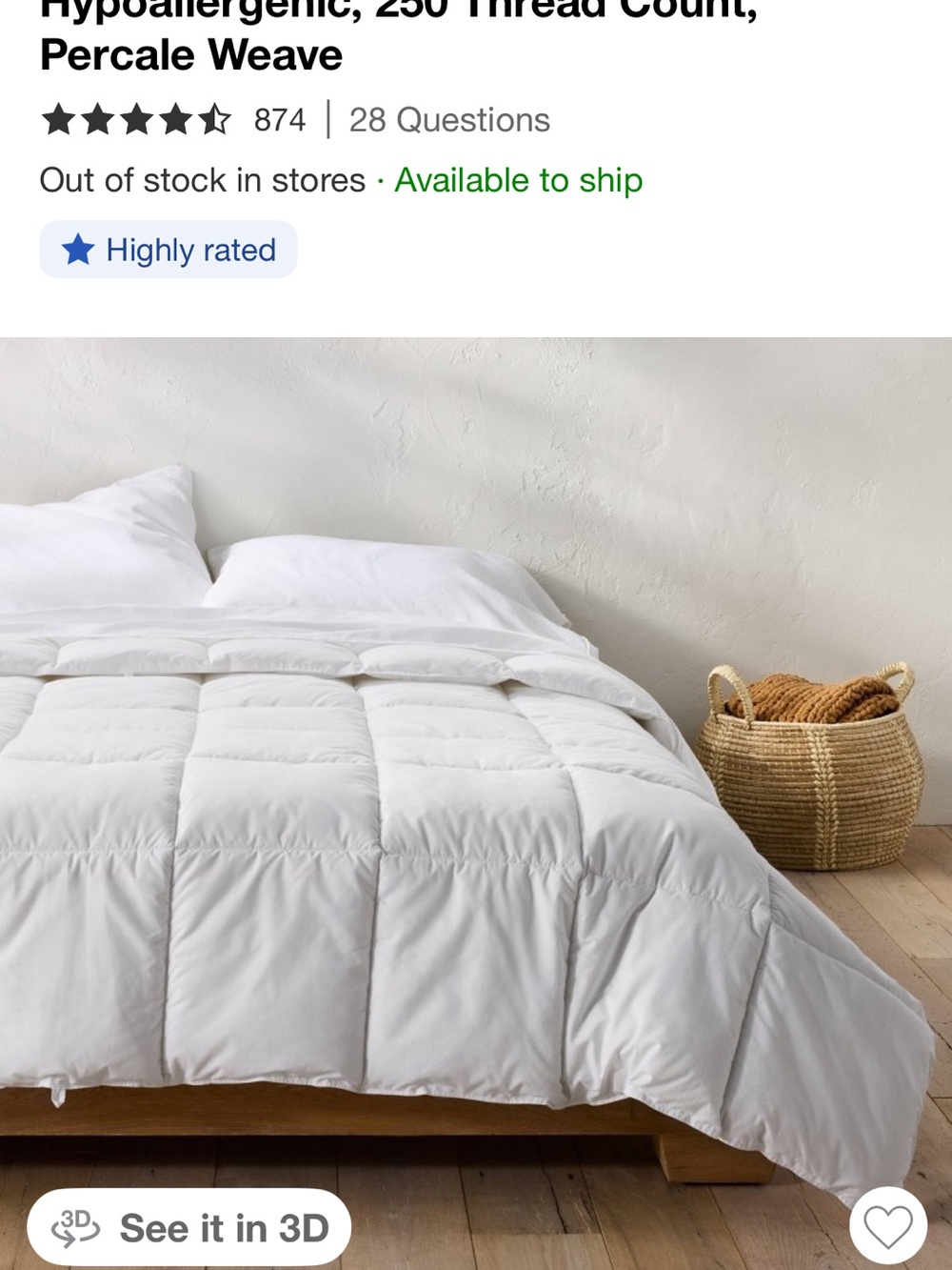 Casaluna F/Q Ultra Weight Premium Down Alternative Comforter - Picture 9 of 15